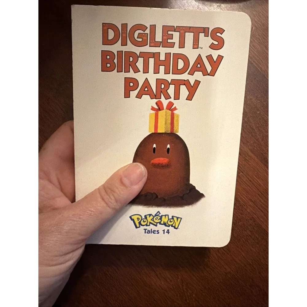 VIZ Pokémon Tales Board Book Diglett's Birthday Party by Junko Wada Vintage 2000